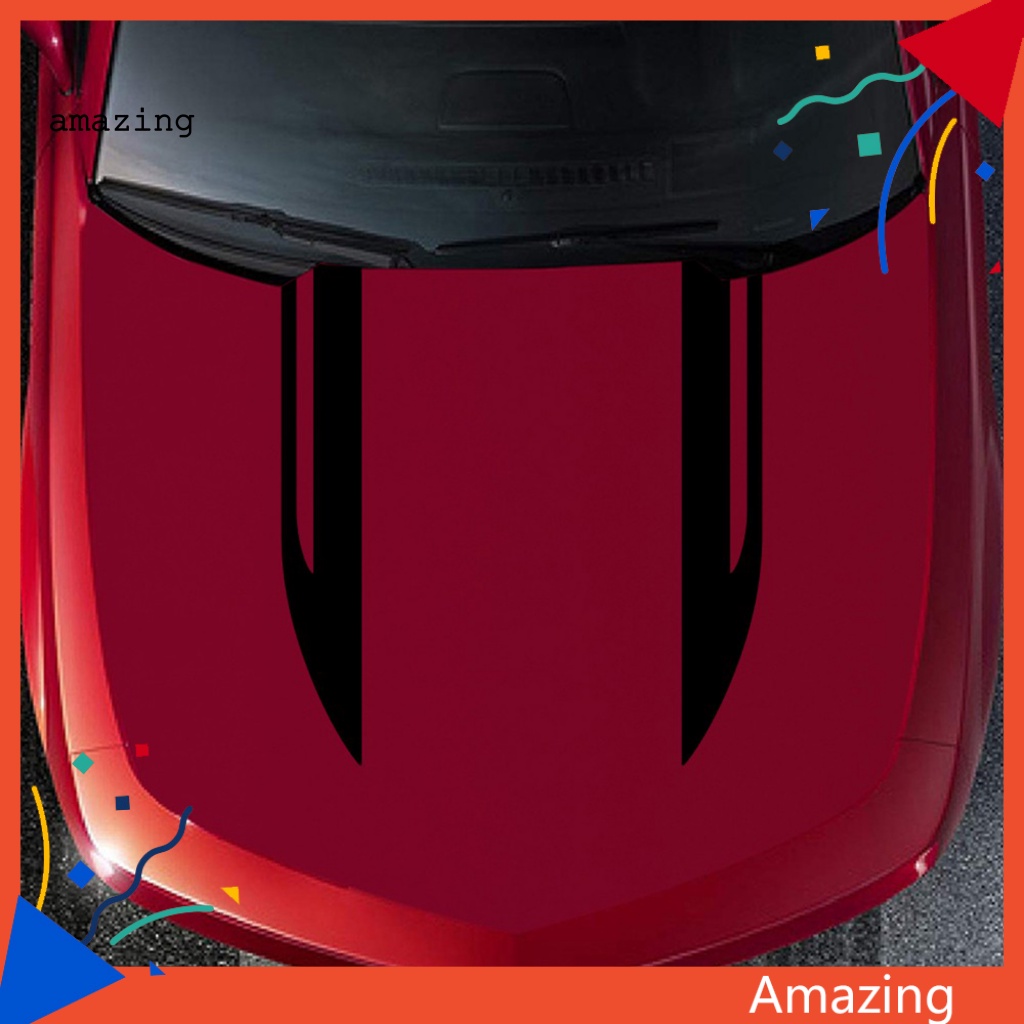 FENDER Set 2 Đề Can Dán Trang Trí Xe Hơi Đua Họa Tiết Kẻ Sọc