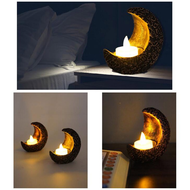 Giá Đỡ Nến Đèn LED Hình Mặt Trăng