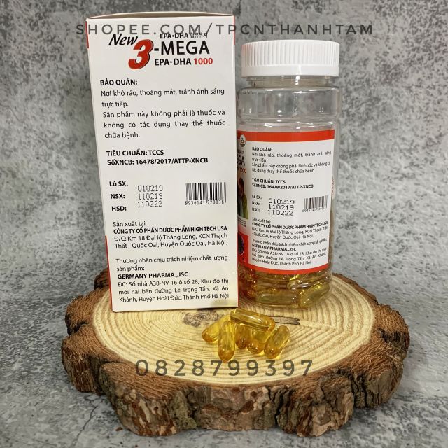 Dầu Cá ALASKA OMEGA 3 hỗ trợ hệ tim mạch, trí não, tăng cường thị lực, sáng mắt, giảm nguy cơ về tim mạch - Hộp 100 viên