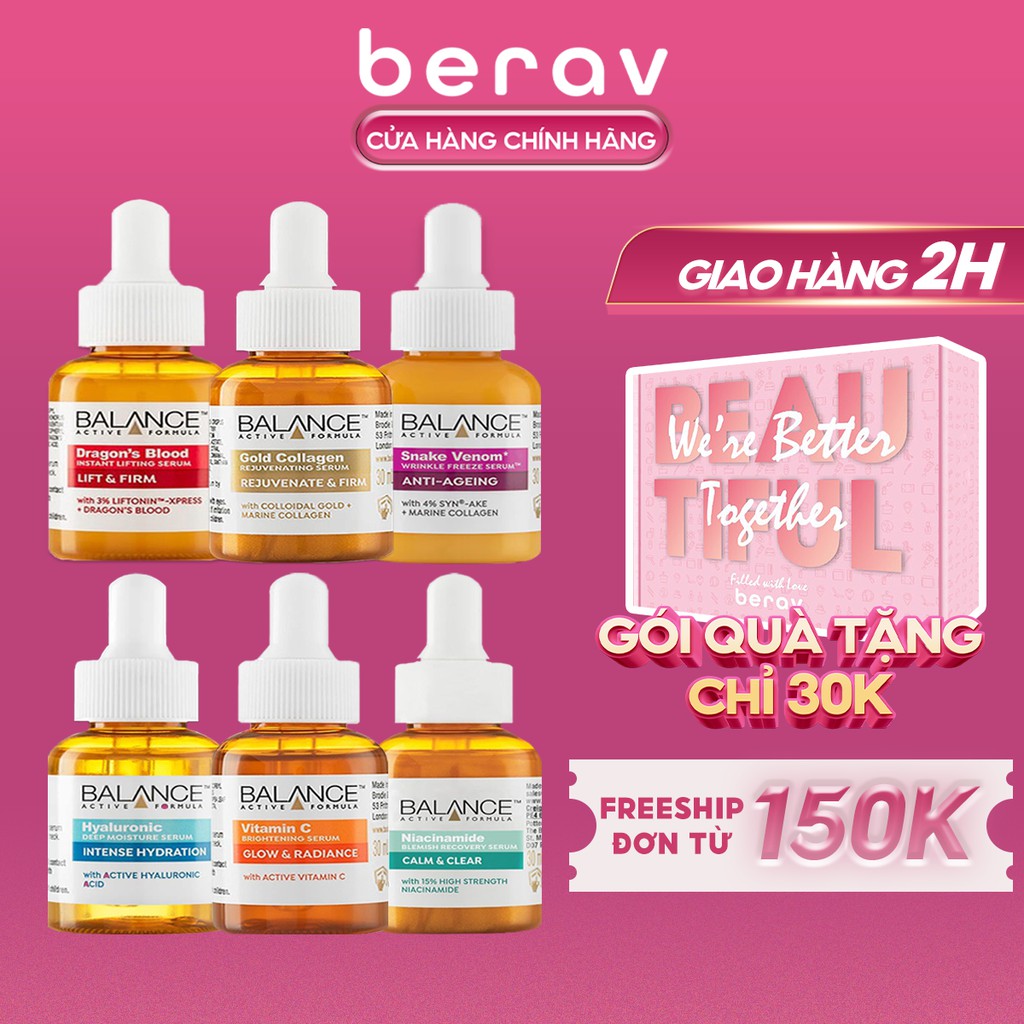 Tinh chất Serum Balance Active Formula Nâng Cơ, Làm Trắng, Tái Tạo Da, Cấp Ẩm, Chống Lão Hóa 30ml