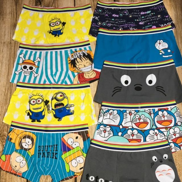 Quần lót nam boxer hoạt hình, sịp nam hoạt hình cotton co giãn 4 chiều thấm hút mồ hôi tốt