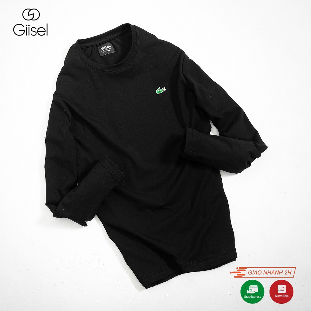 Áo thun dài tay giữ nhiệt nam cổ tròn - chất liệu cotton co giãn 4 chiều - 2 màu : Trắng - Đen - mã dính | BigBuy360 - bigbuy360.vn