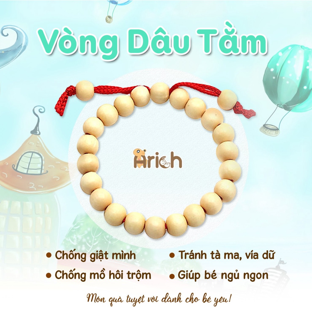 Vòng dâu tằm bình an cho bé