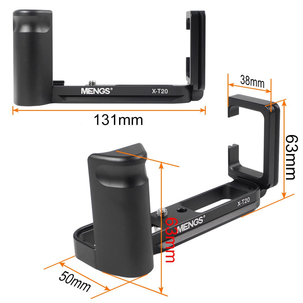 Đế Máy Ảnh (L-Plate) Fujifilm XT10, XT20, XT30 - Kim Loại Hiệu Mengs Cực Chuẩn