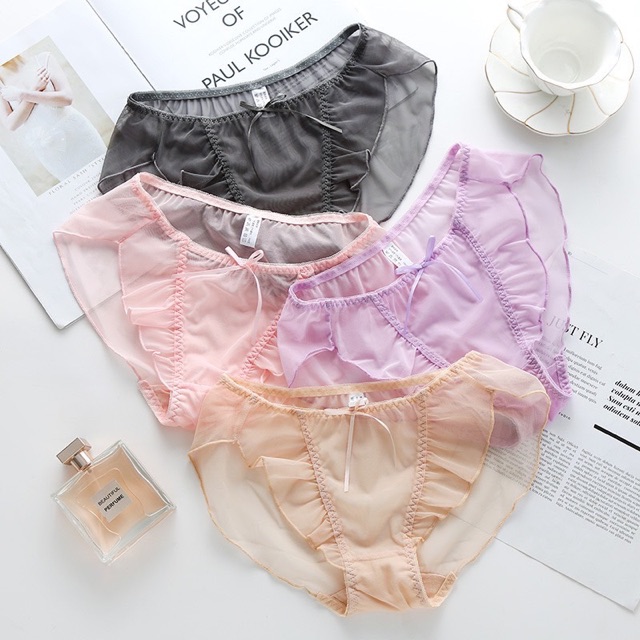Set 10 quần lót ren bèo lưới tàng hình 0346