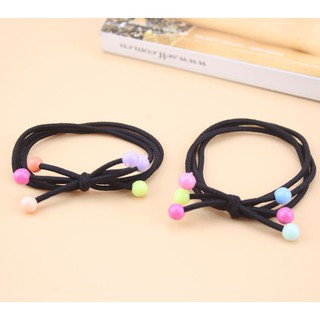 Chun buộc tóc, dây cột tóc hạt charm SC19