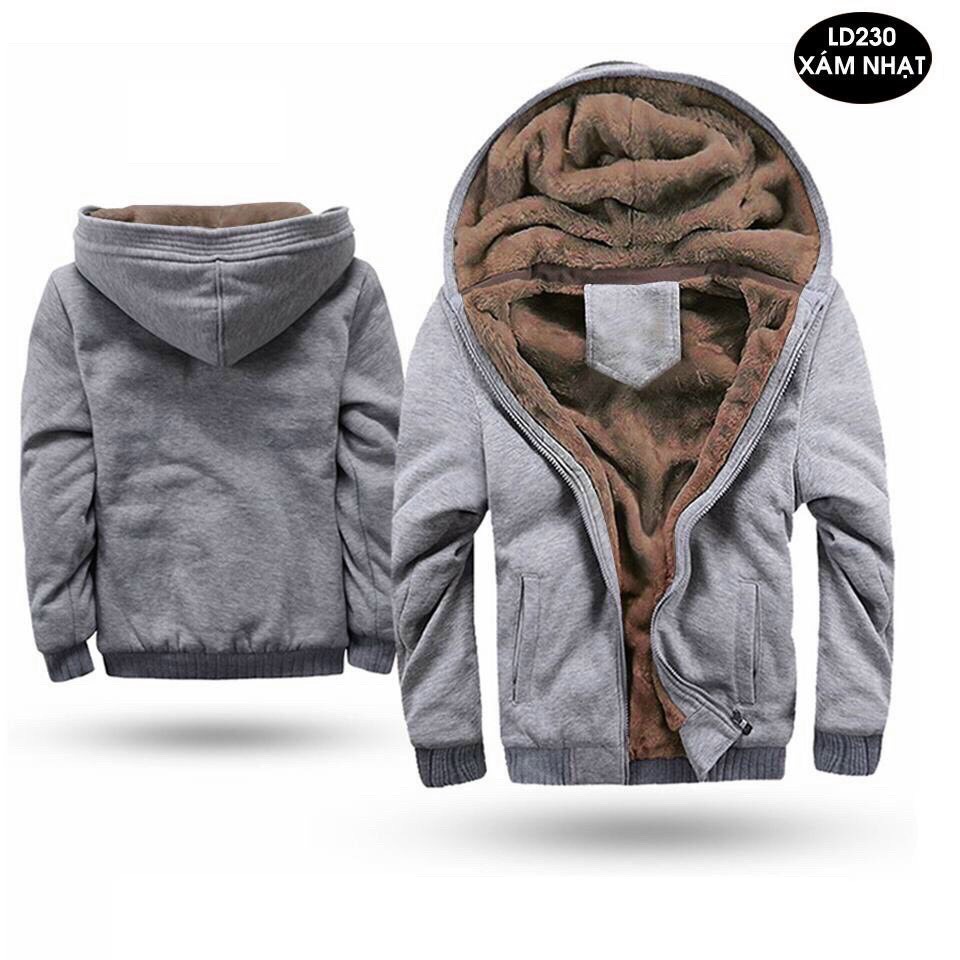 ÁO KHOÁC NỈ NAM LÓT LÔNG  SIÊU ẤM ÁP MÙA ĐÔNG THỜI TRANG NAM 1986