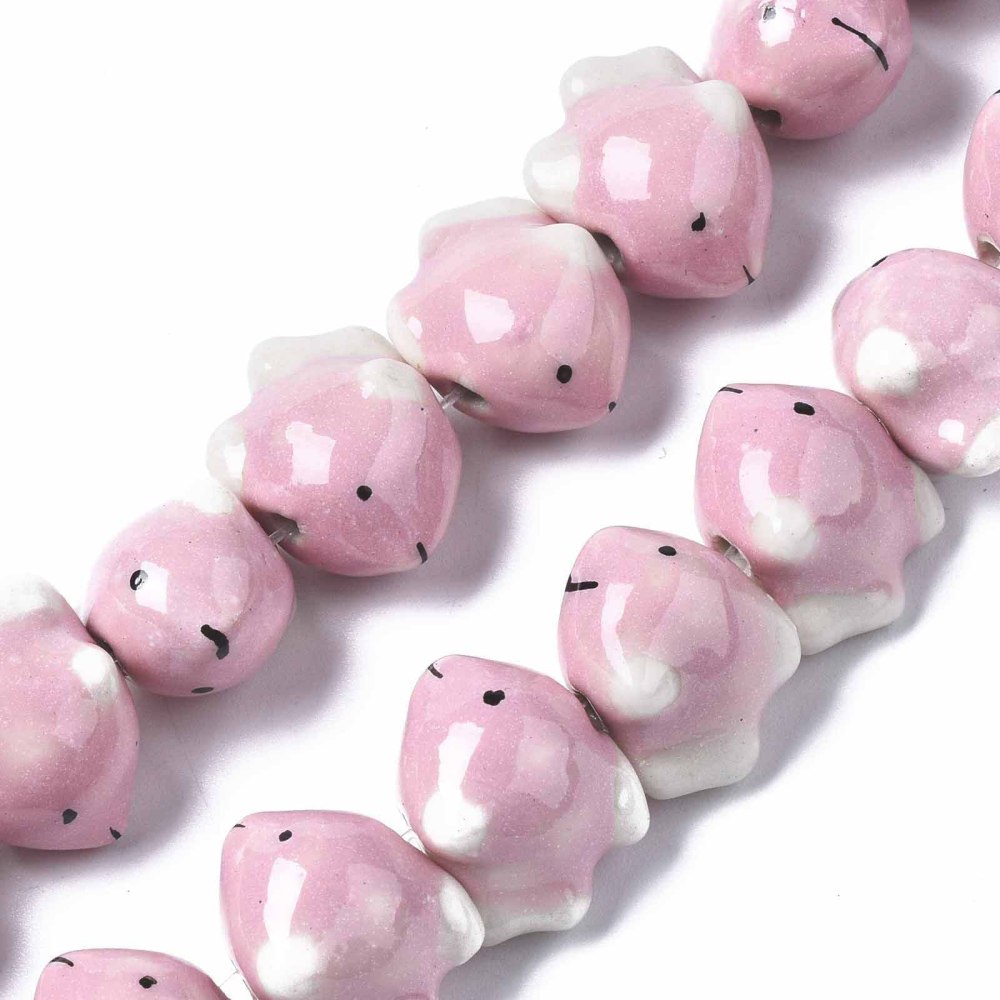 Chuỗi Hạt Gốm Sứ Handmade 1 Sợi Hình Chữ Nhật/Hoa Hồng/Oval/Ngôi Sao/Trái Tim/Hoa Hồng Làm Trang Sức Thủ Công
