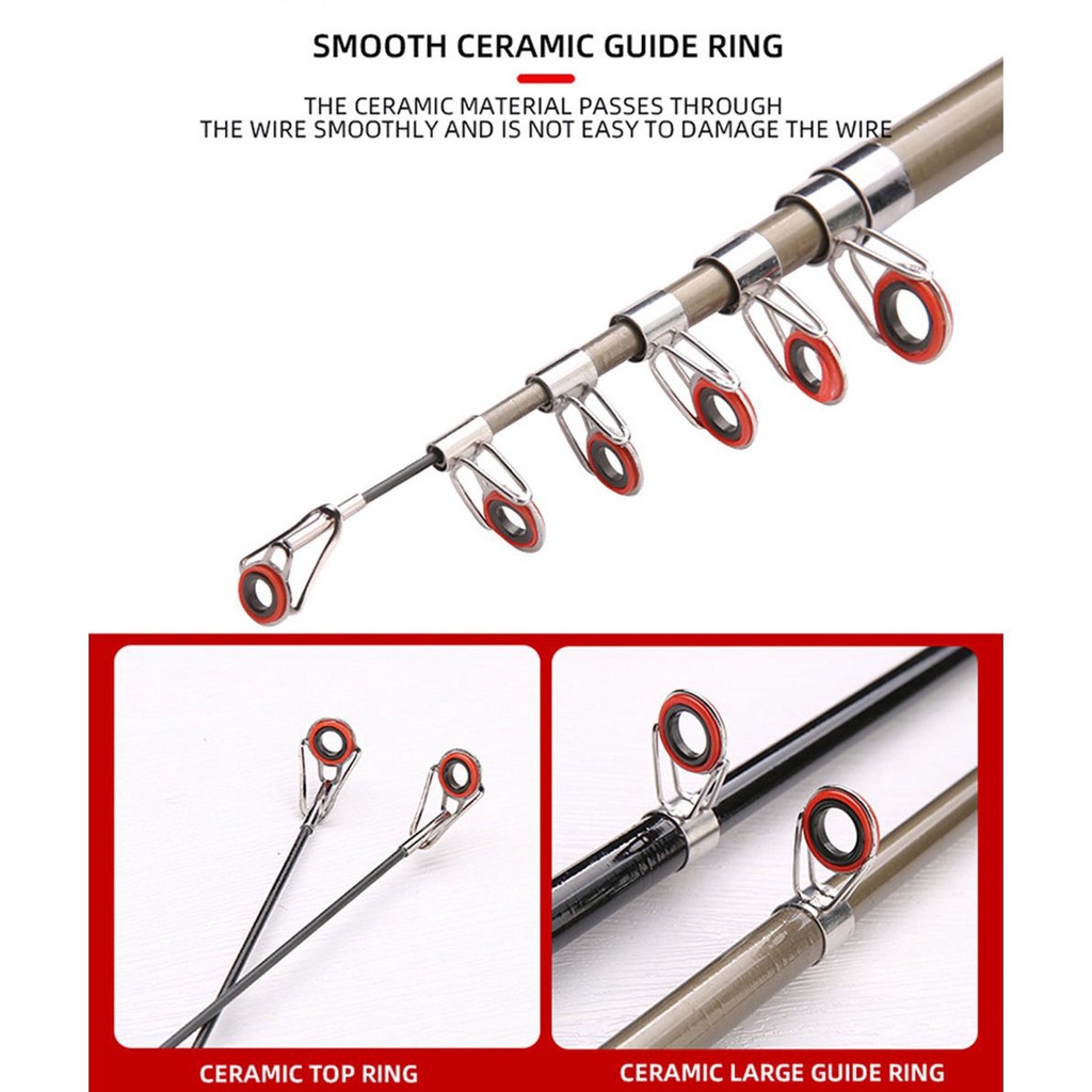 Cần câu cá mini cầm tay 1.3m 1.6m 1.8m tiện dụng