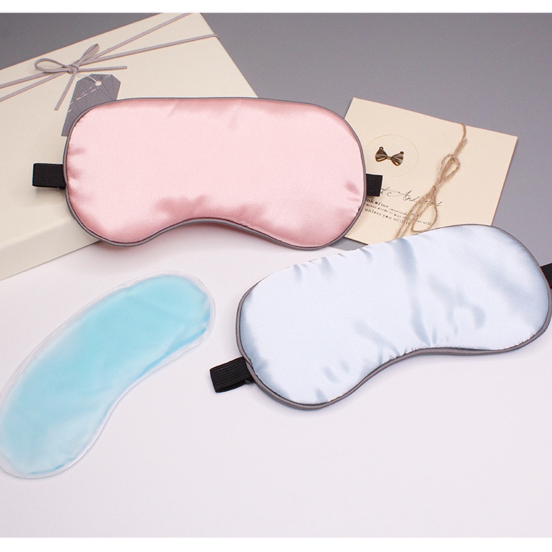 Mặt nạ che mắt ngủ chất lụa mềm kèm gel massage, băng đô mắt lụa JULY HOMEWEAR