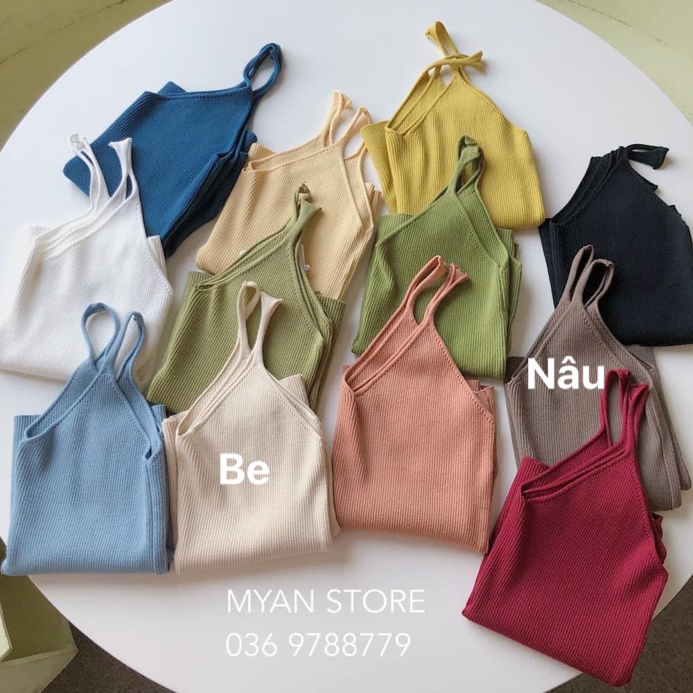 Áo len 2 dây mảnh cổ V A092117