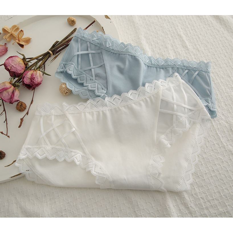 Quần Lót Nữ Cotton Siêu Mềm Đan Dây Hông P335