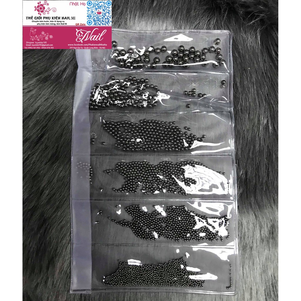 Sét Bi Trang Trí Móng Nghệ Thuật MixSize Đẹp (1 Túi)