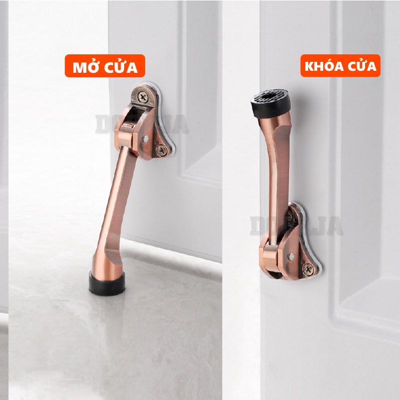 Chặn cửa móng ngựa ⭐ thanh nẹp cửa bằng inox cao cấp chống trộm an toàn KINGRON