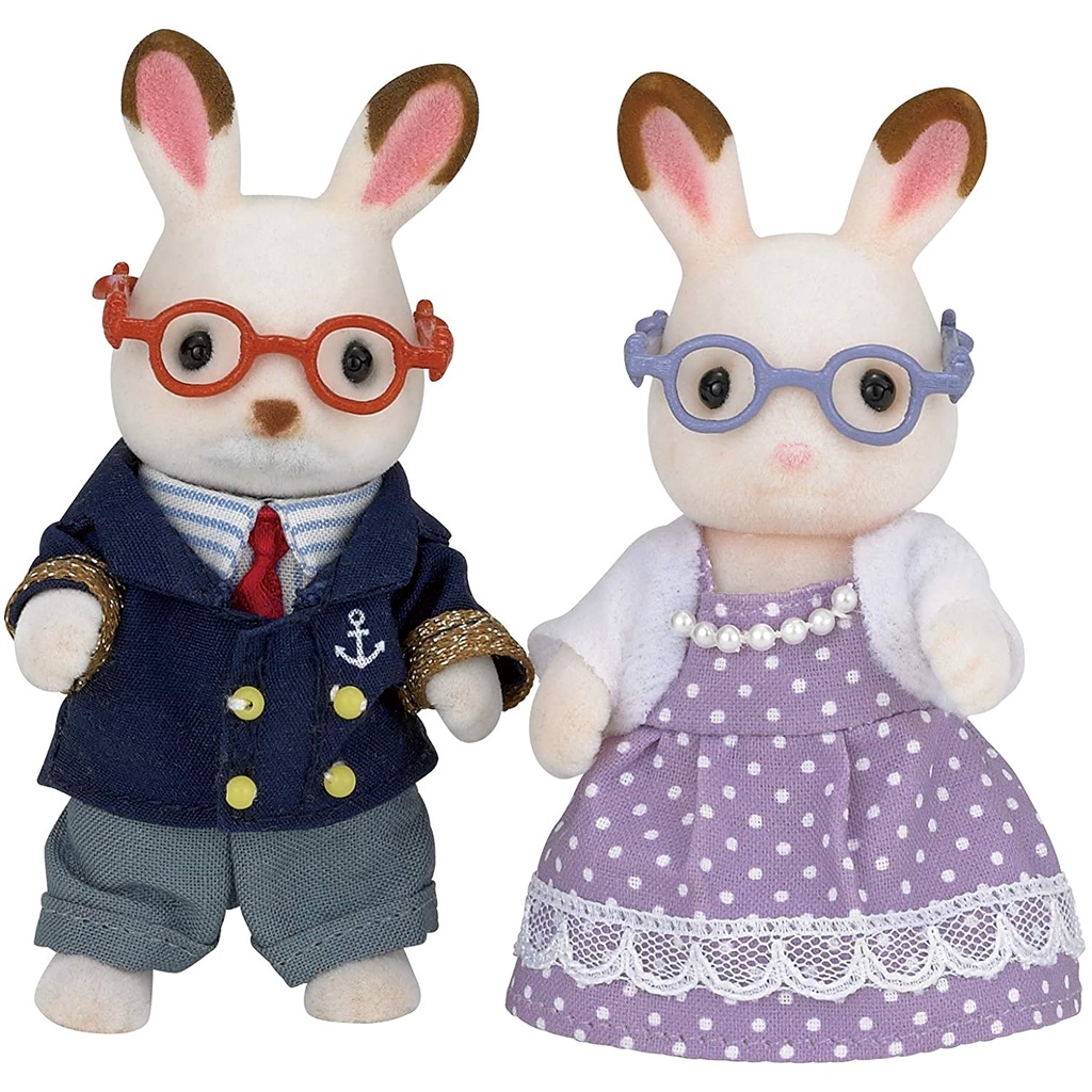 Đồ Chơi Sylvanian Families Ông Bà Thỏ Chocolate Rabbit Grandparents