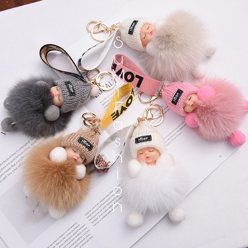 Móc khóa búp bê cao cấp siêu cute xịn mịn - Móc khóa em bé dễ thương