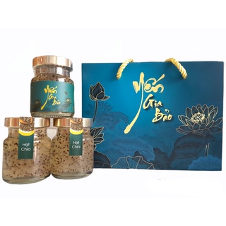 Yến gia bảo -combo 2 hộp - nước yến sào chưng 10% hạt chia và 30% yến tươi cao cấp