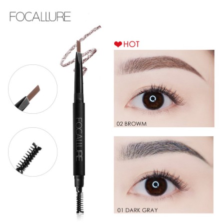 FA 18 Chì kẻ lông mày FOCALLURE 18 bền màu không thấm nước với 3 màu tùy chọn 1g | BigBuy360 - bigbuy360.vn