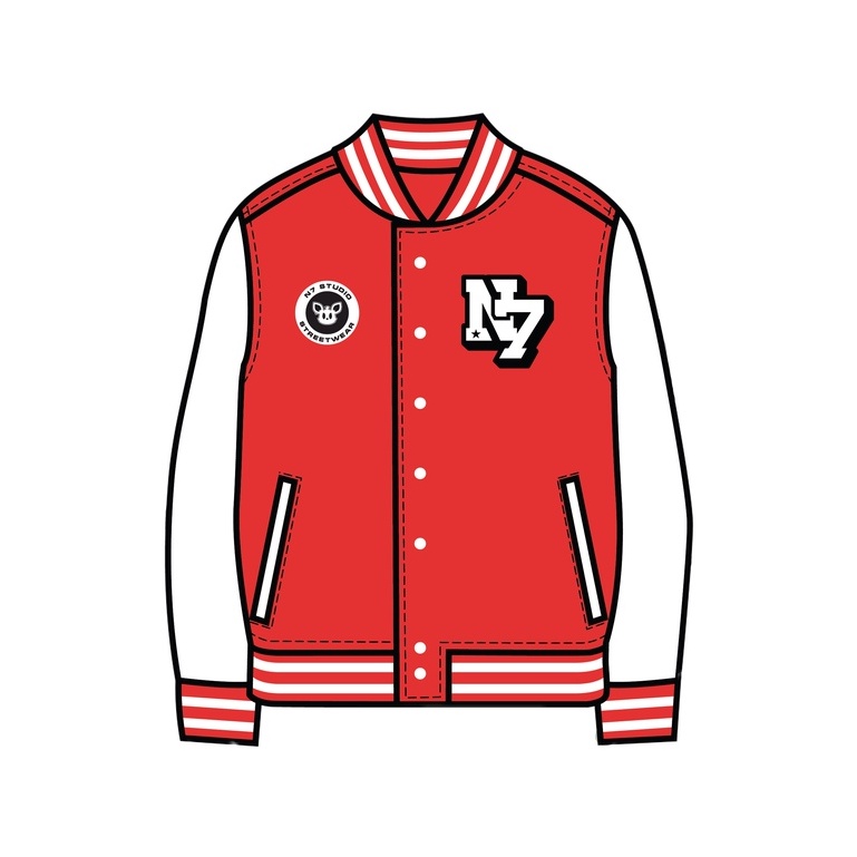 Áo Khoác Varsity Jacket N7 STUDIO bomber bóng chày basic nam nữ form rộng Local Brand #7