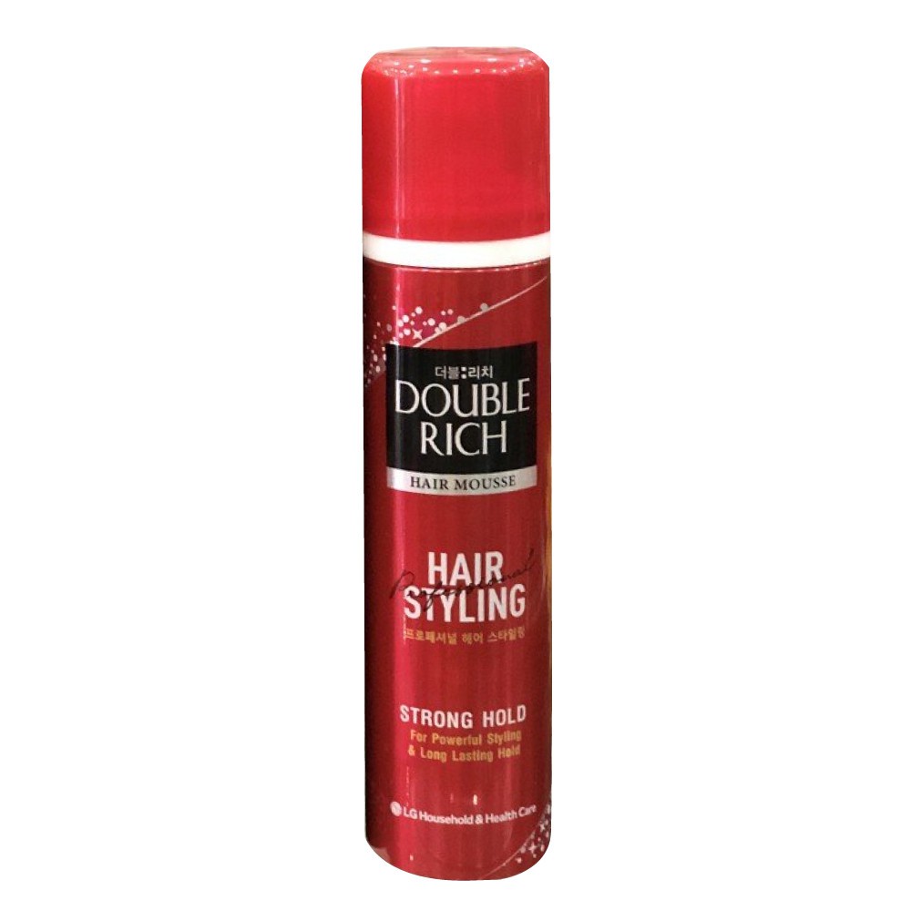 Mousse dưỡng tóc &amp; giữ nếp tóc Double Rich Hair Mousse Strong Hold 150g