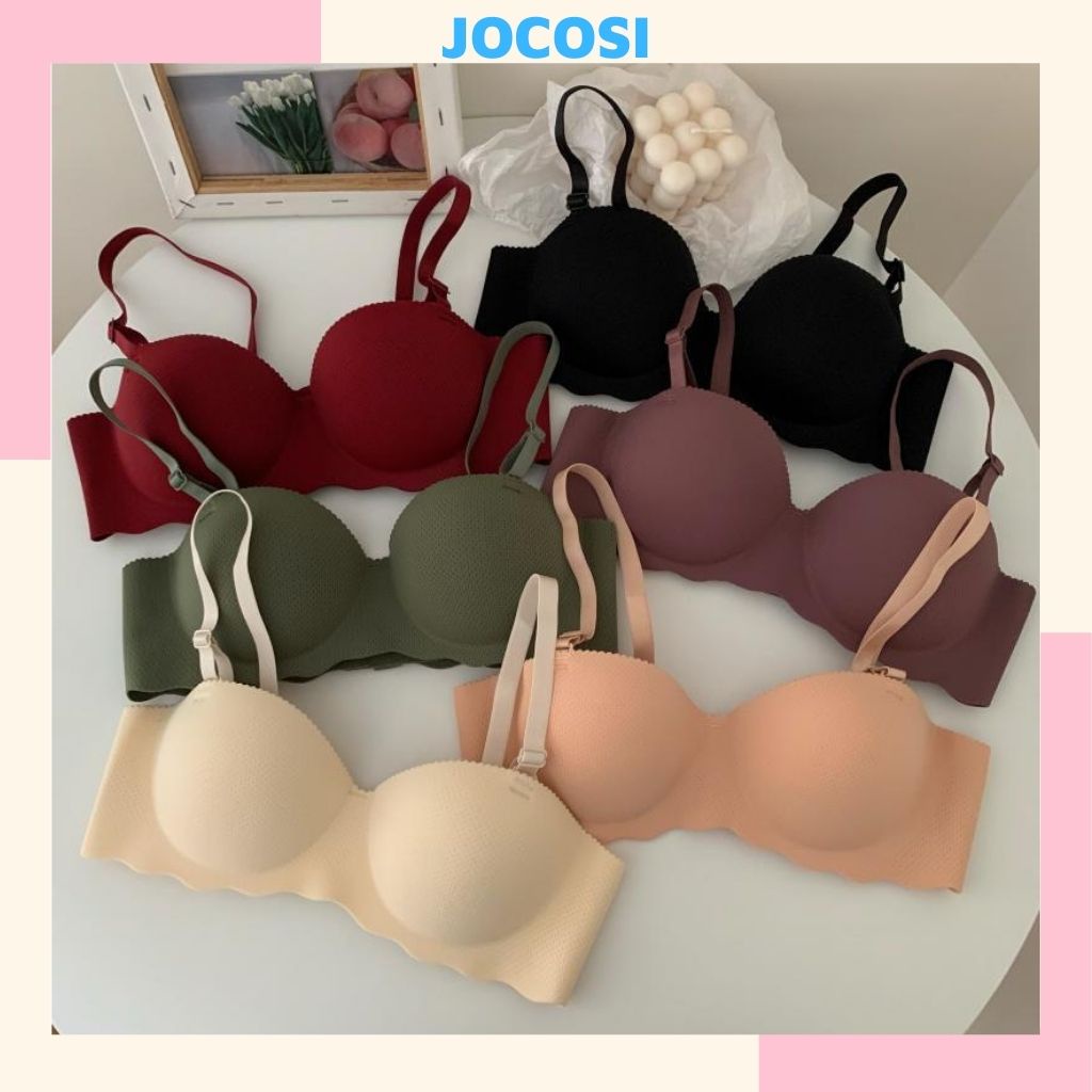 Áo ngực nữ không gọng su không dây đệm dày, áo lót nâng ngực quyến rủ JOCOSI 489