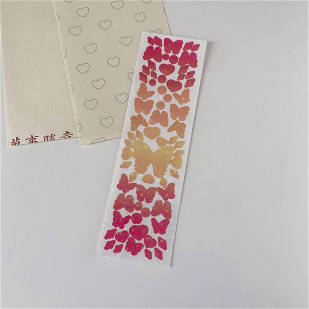 Miếng Dán Hình Trái Tim / Bươm Bướm Nhiều Màu Sắc Dùng Trang Trí Sổ Tay DIY
