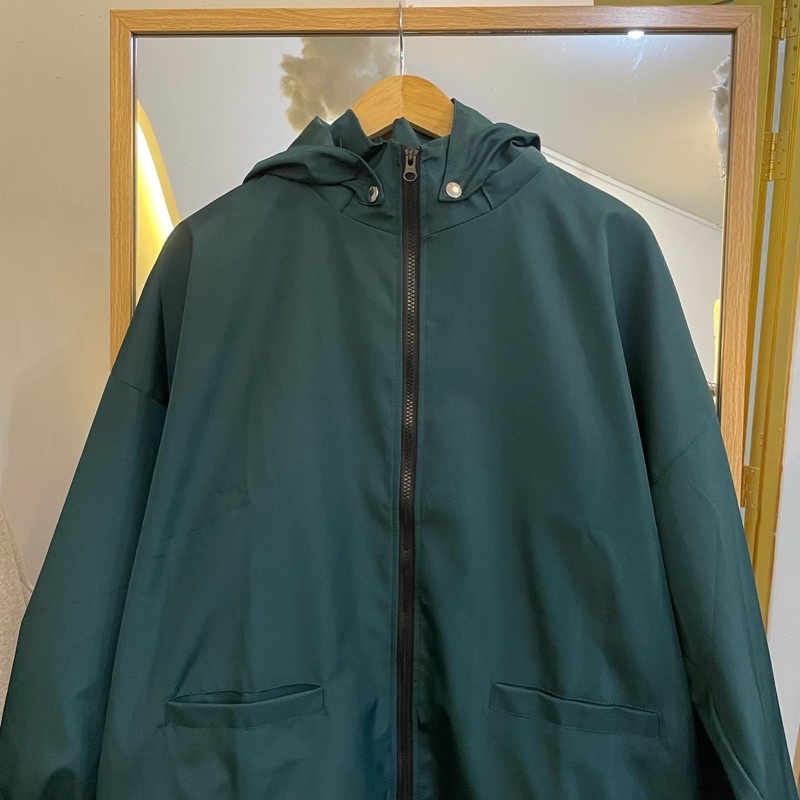 Áo khoác Dù form rộng unisex TAG LOGO BON  màu XANH/RÊU/XÁM ❤️ Nam nữ unisex ❤️