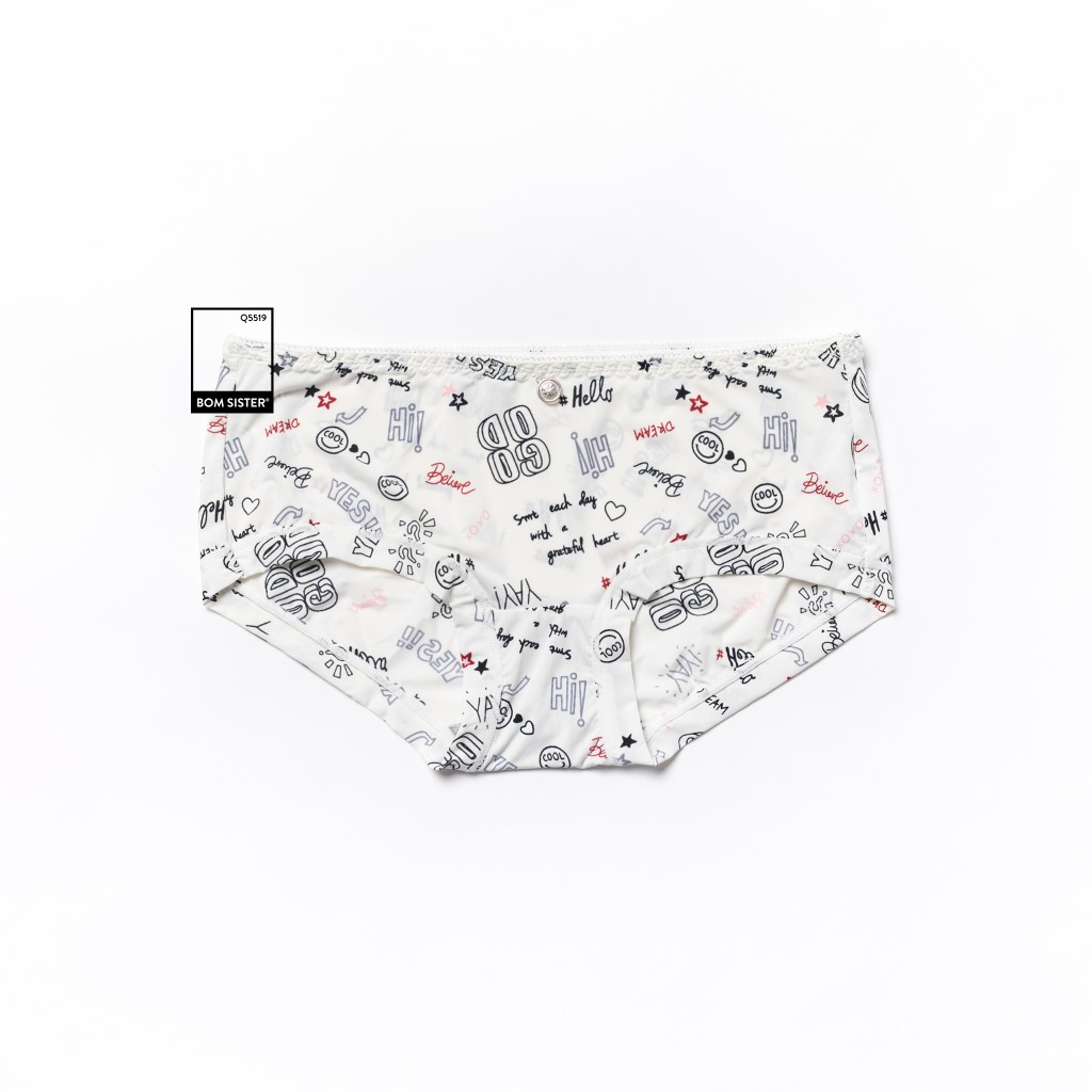[Mã FAMALLT5 giảm 15% đơn 150k] Quần Lót Su Gấp Viền Hoạ Tiết Dễ Thương Lưng Thấp Phần 2 BOM SISTER Q5519 | BigBuy360 - bigbuy360.vn