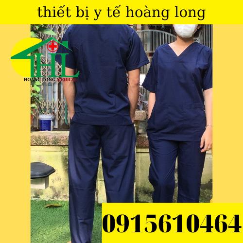 Bộ scrubs bác sĩ, quần áo y tế xanh navy nam, nữ các size S M L XL
