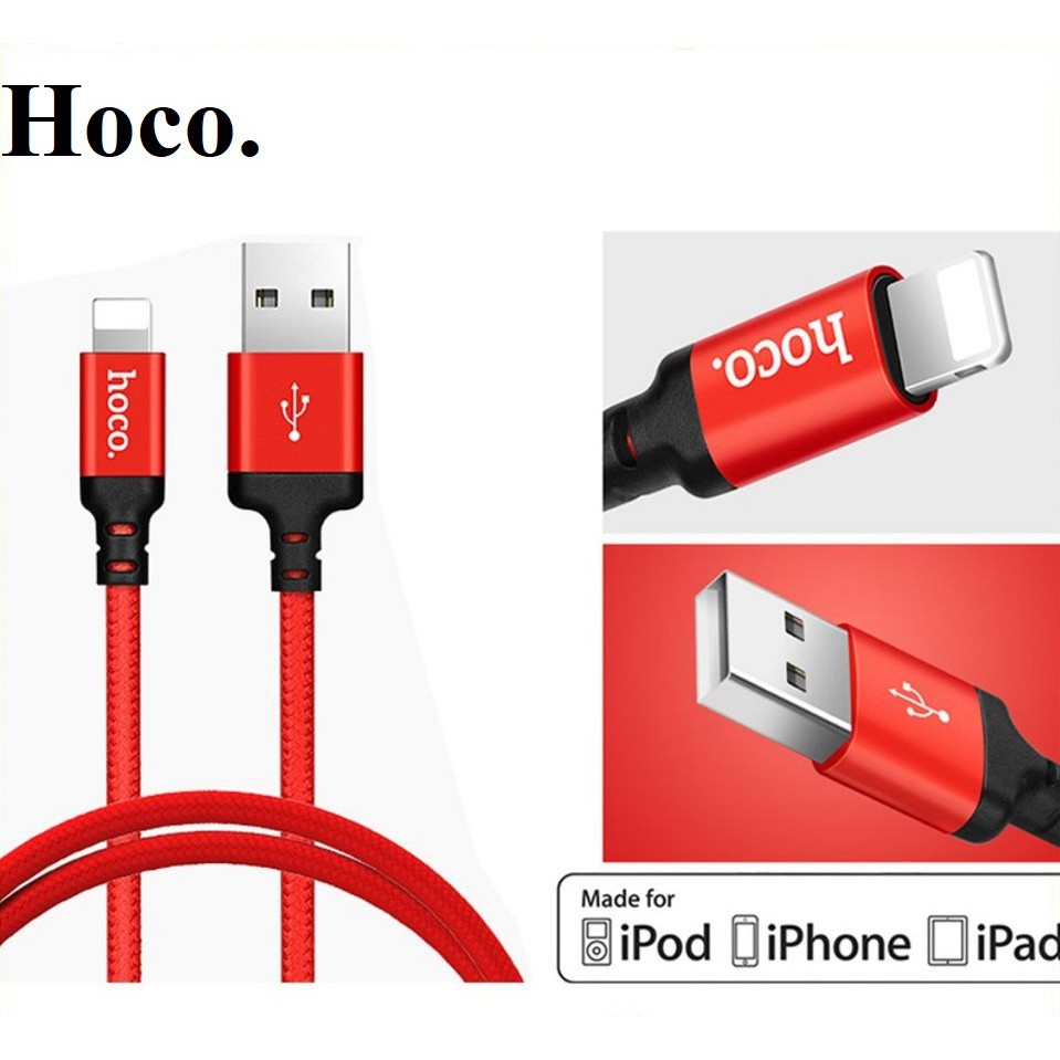 Cáp sạc IPdài 1m/2m Hoco X14 siêu bền hàng