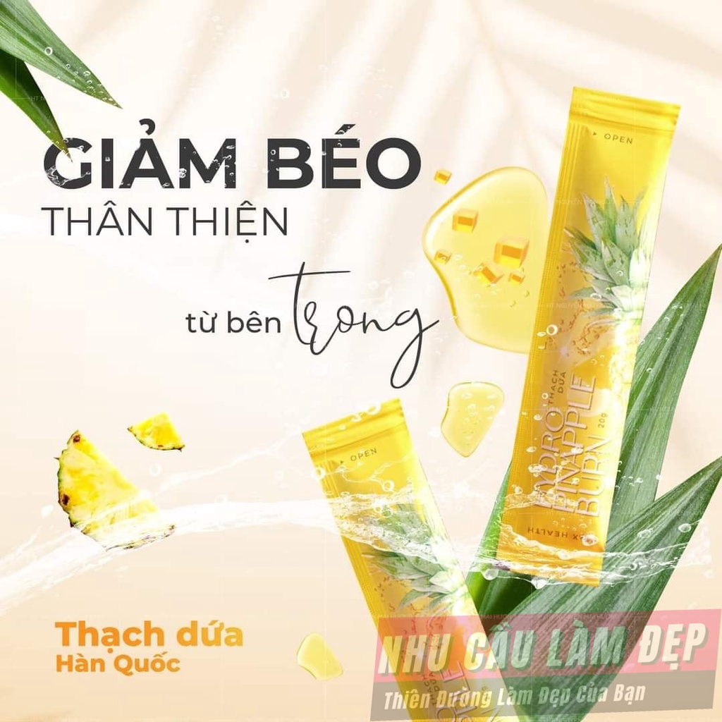 [Tem Chọt] Thạch Dứa Matxi Corp Pinapple Hỗ Trợ Giảm Cân, Giữ Dáng - Hộp 10 gói