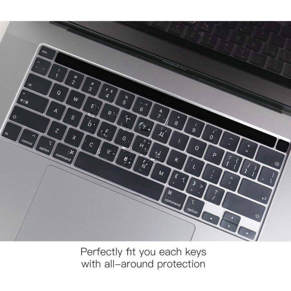 Lót phím trong suốt TPU bảo vệ bàn phím Macbook chống bụi bẩn, chống nước, không che đèn bàn phím