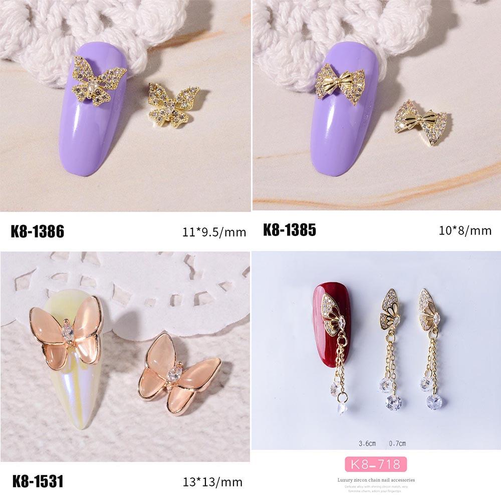 Móng Tay DIY DYRUIDOJ|Mắt Mèo Quyến Rũ|Dây Chuyền Mặt Đá Opal|Phụ Kiện Trang Sức Trang Trí Móng Tay Xinh Xắn