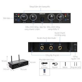Mic Karaoke Không Dây Excelvan K28 (Mic Đôi)