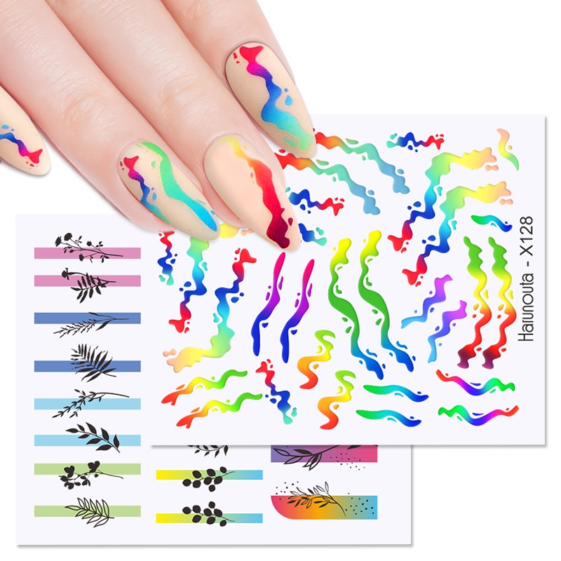 Miếng dán trang trí móng tay UR SUGAR nhiều họa tiết và màu sắc tùy chọn