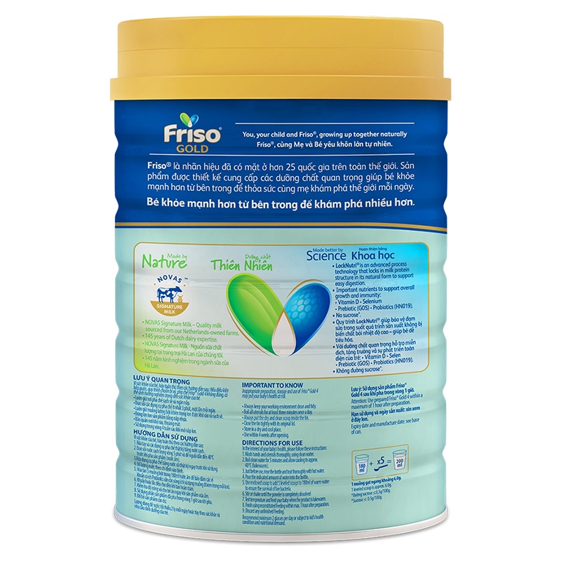 Sữa Bột Friso Gold 4 380g Dành Cho Trẻ Từ 2 - 6 TUỔI