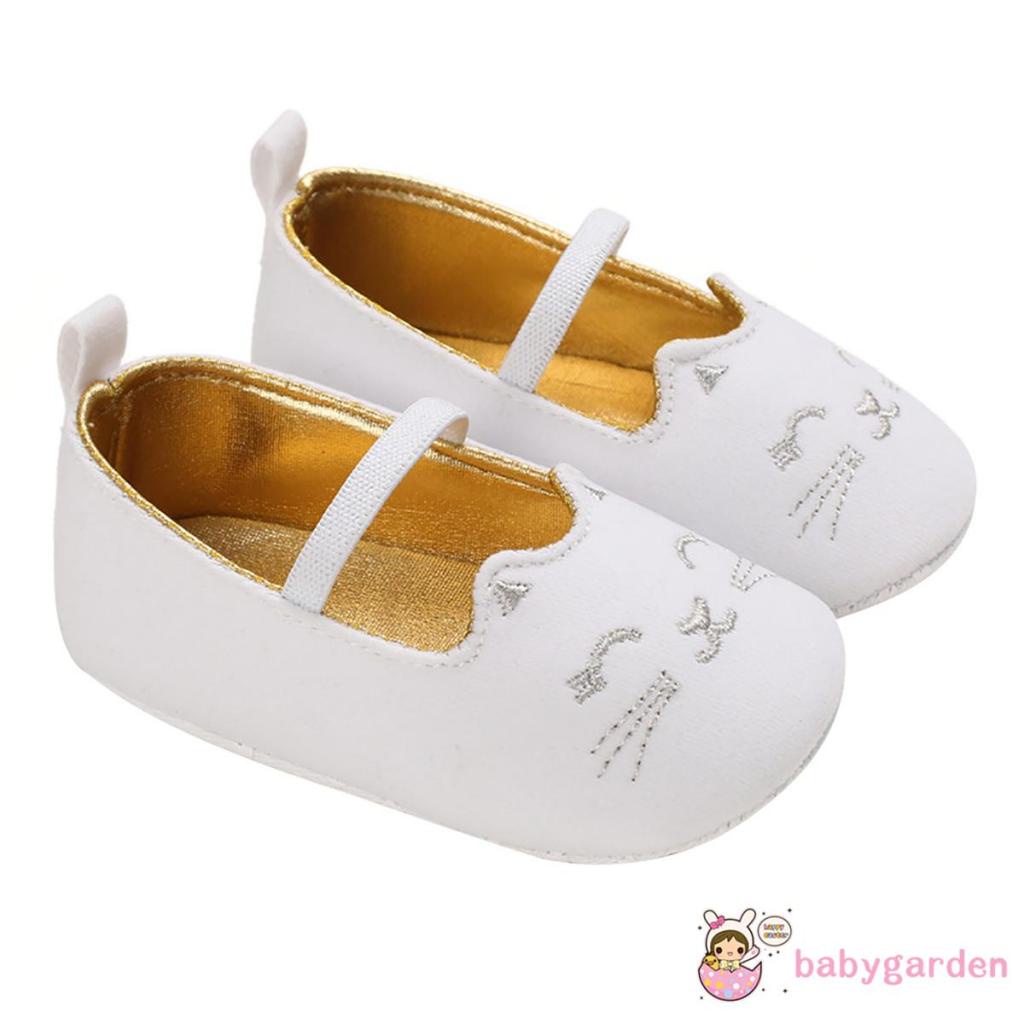 Giày Vải Cotton Đế Mềm Cho Bé Gái 0-18 Tháng Tuổi/Hồng/Trắng/Nâu/Xám/Đen