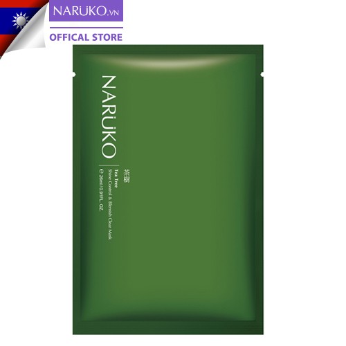 [Bạn mới nhập COSHBM -50% đơn 0Đ] Hộp 8 miếng mặt nạ kiểm soát dầu và mụn trà tràm Naruko Tea Tree 26ml/m (Bản Đài) | BigBuy360 - bigbuy360.vn