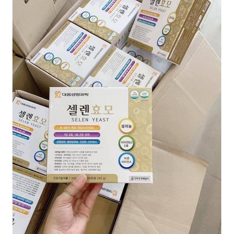 [ Chuẩn 100% ] Viên Uống Bổ Sung Vitamin Tăng Cân Selen Yeast Hàn Quốc, Hộp 2 Lọ * 240 Viên, Giúp Khỏe Mạnh, Ăn Ngon
