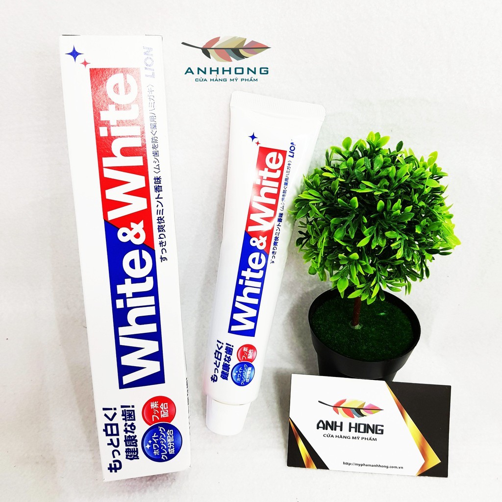 Kem Đánh Răng White &amp; White Lion 150g - Nhật