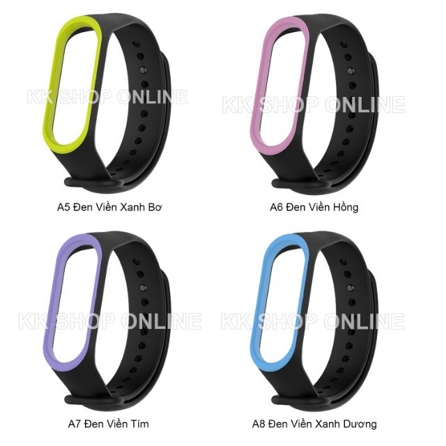 Dây thay thế Xiaomi Miband 3 Xiaomi Miband 4 viền màu