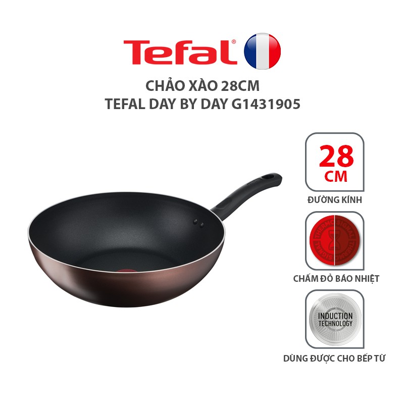 [Mã LIFEHL25 giảm 10% đơn 350K] Combo Tefal Day By Day Nồi 20 cm &amp; Chảo chiên 24cm &amp; Chảo xào 28cm