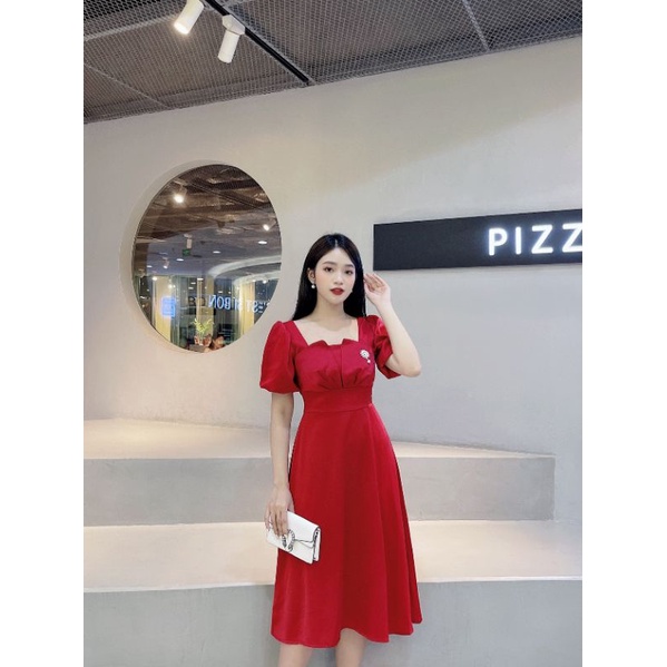 Váy xòe cách điệu vạt ngực | BigBuy360 - bigbuy360.vn