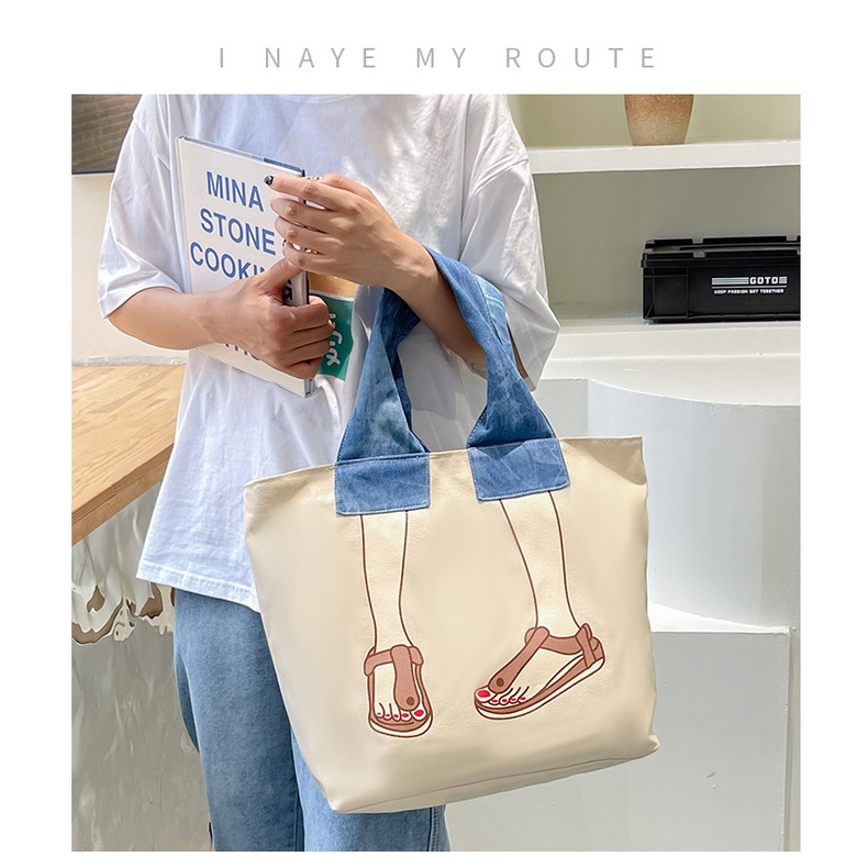 Túi Xách Denim Kích Thước Lớn Phong Cách Hàn Quốc Thời Trang Mới 2022 Cho Nữ