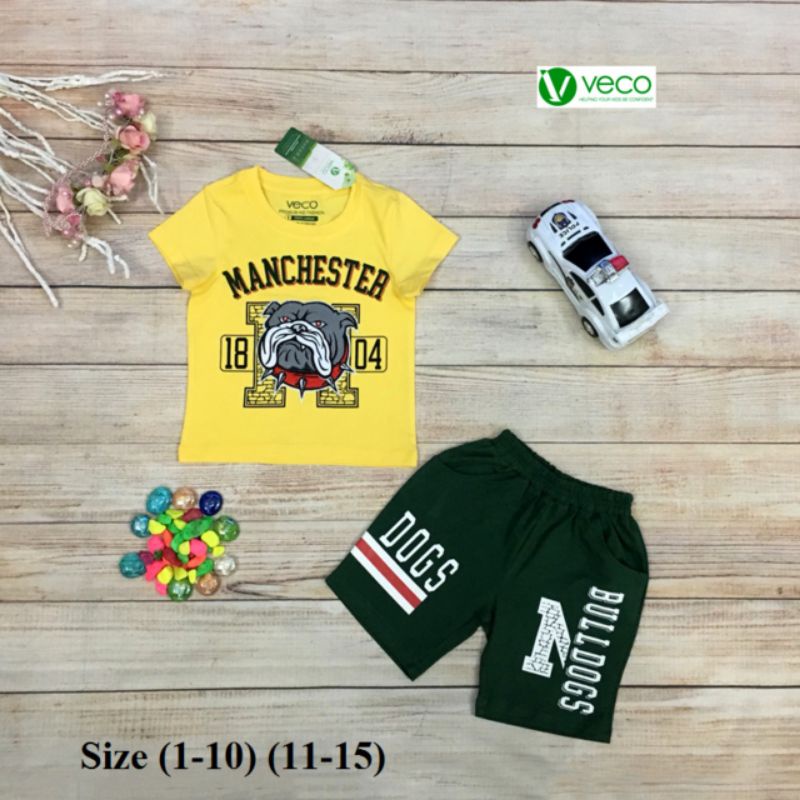 BỘ THUN VECO BÉ TRAI CUTE 8-10KG
