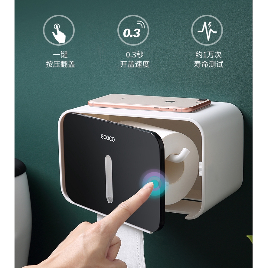 Hộp đựng khăn giấy gắn tường đơn giản chống thấm nước dành cho nhà tắm