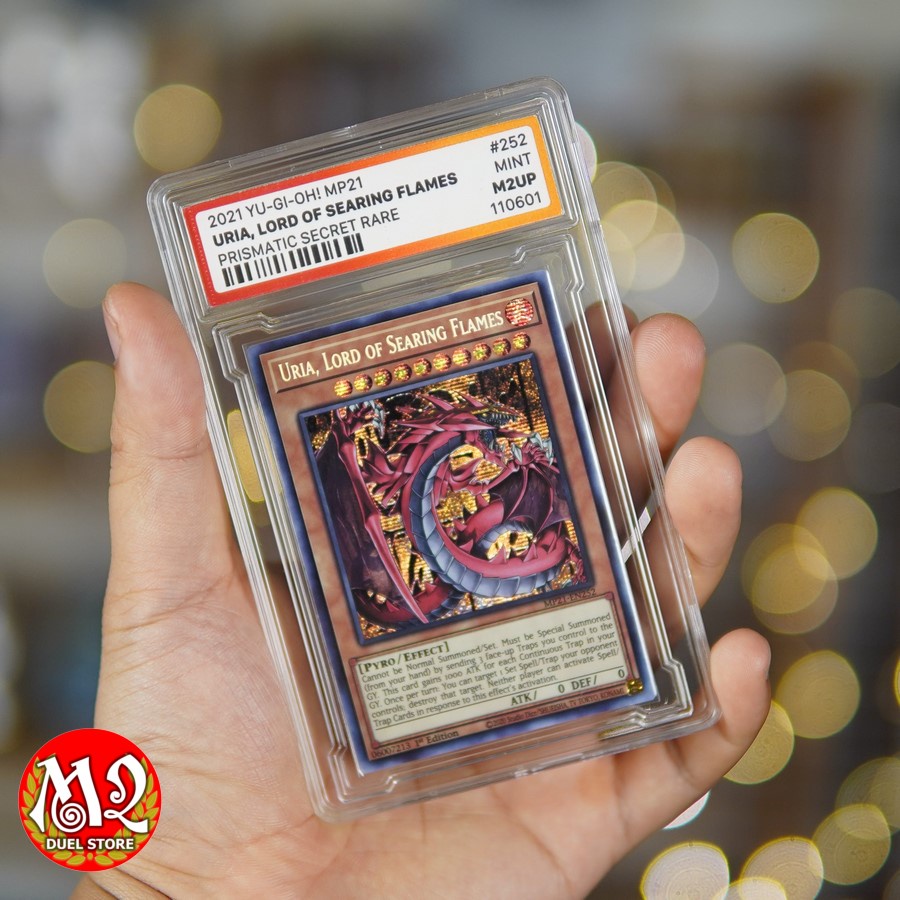 Lá thẻ bài Yugioh MP21-EN252 Uria, Lord of Searing Flames - Prismatic Secret Rare - Bảo quản theo tiêu chuẩn M2UP