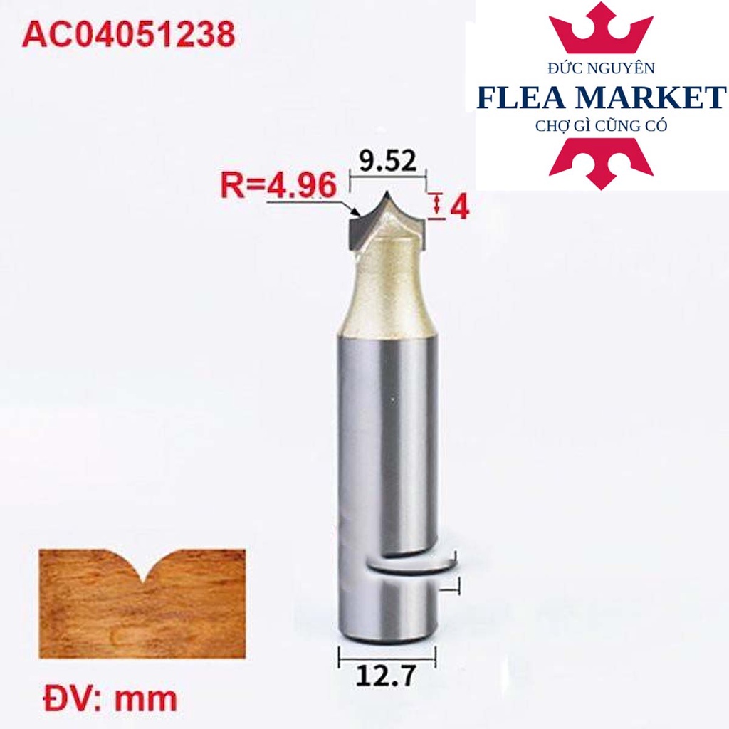 MŨI SOI MŨI TÊN TIDEWAY AC0405 CỐT 6.35MM - 1 MŨI hàng cao cấp