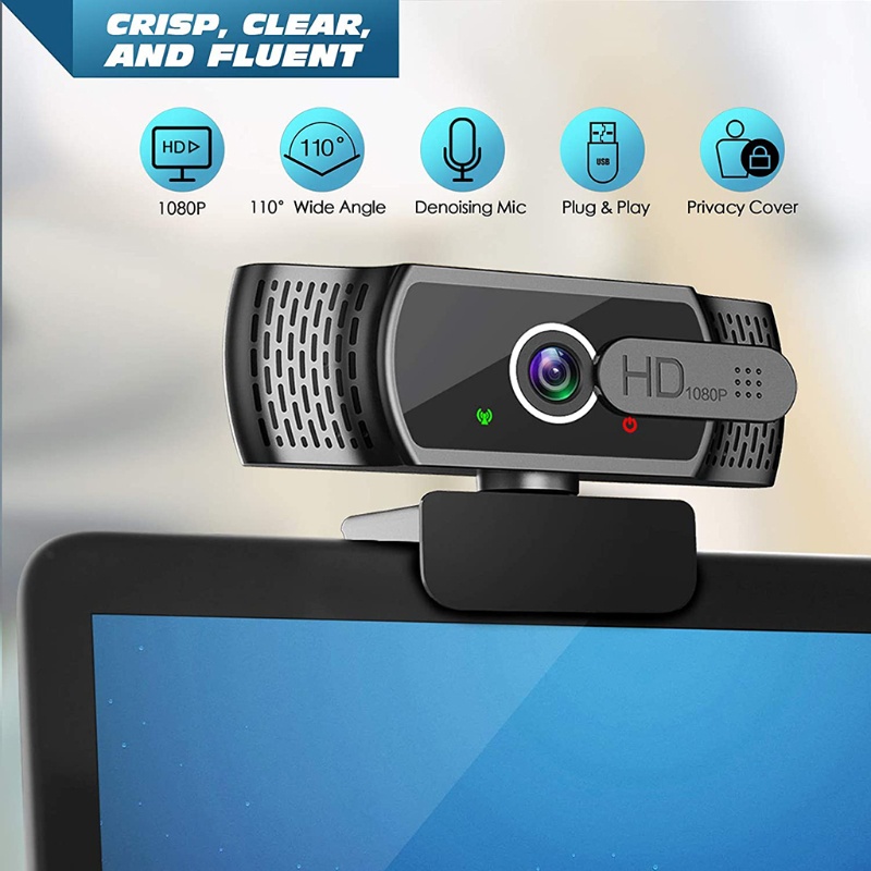 Webcam Máy Tính 1080p Kèm Micro Tiện Lợi