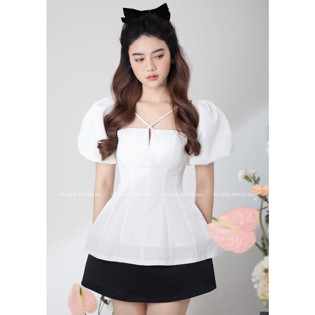 Áo Tay Phồng Dây Chéo Thanh lịch - Katie Top | BigBuy360 - bigbuy360.vn